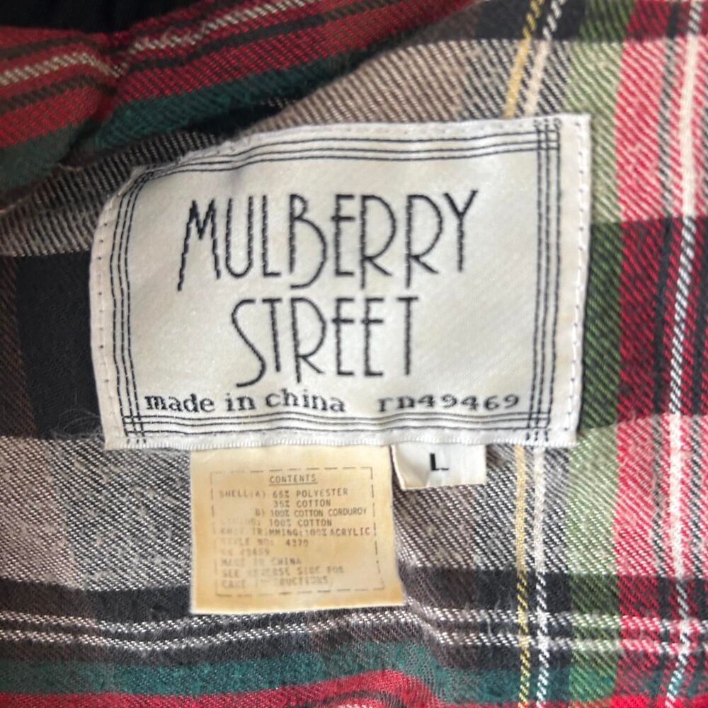 Vintage Mulberry Street Black and Tan Corduroy Poncho - Picture 2 of 6